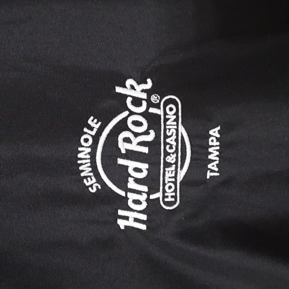 Seminole Hard Rock Tampa Size XL Front Zip Windbreaker Jacket w/Hidden Hood NEW - Picture 2 of 14
